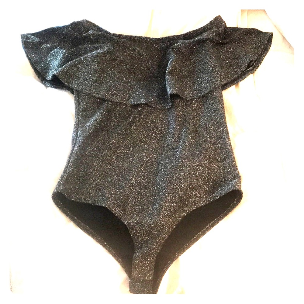 Black sparkly body suit